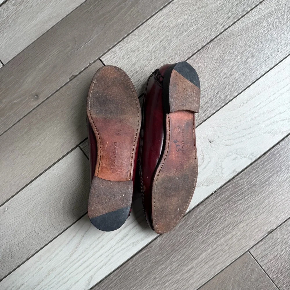 Cole Haan Pinch Tassel Loafers - Burgundy